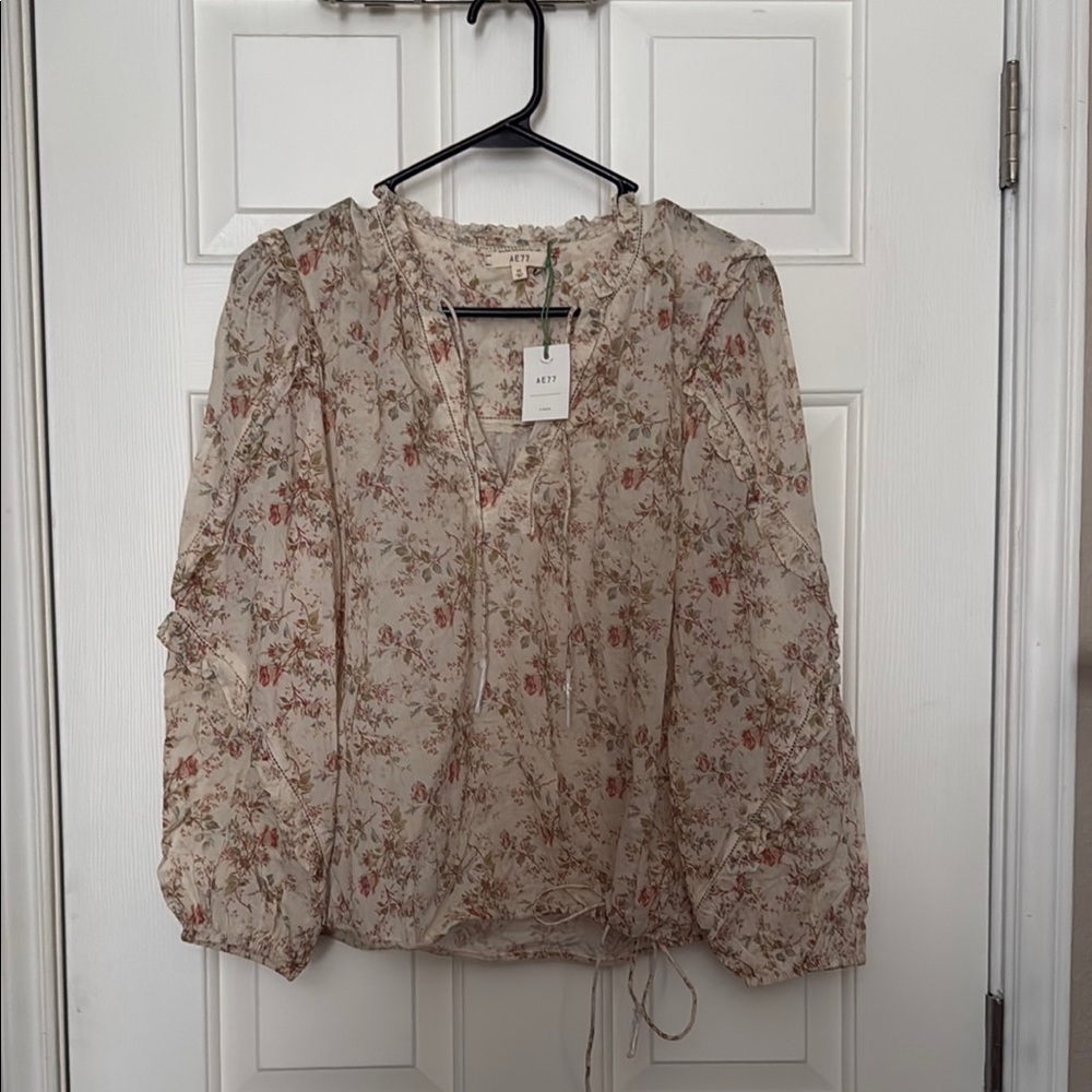 Floral Cream Blouse by A New Day